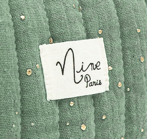 Housse de livre - Gaze de Coton à Pois Doré