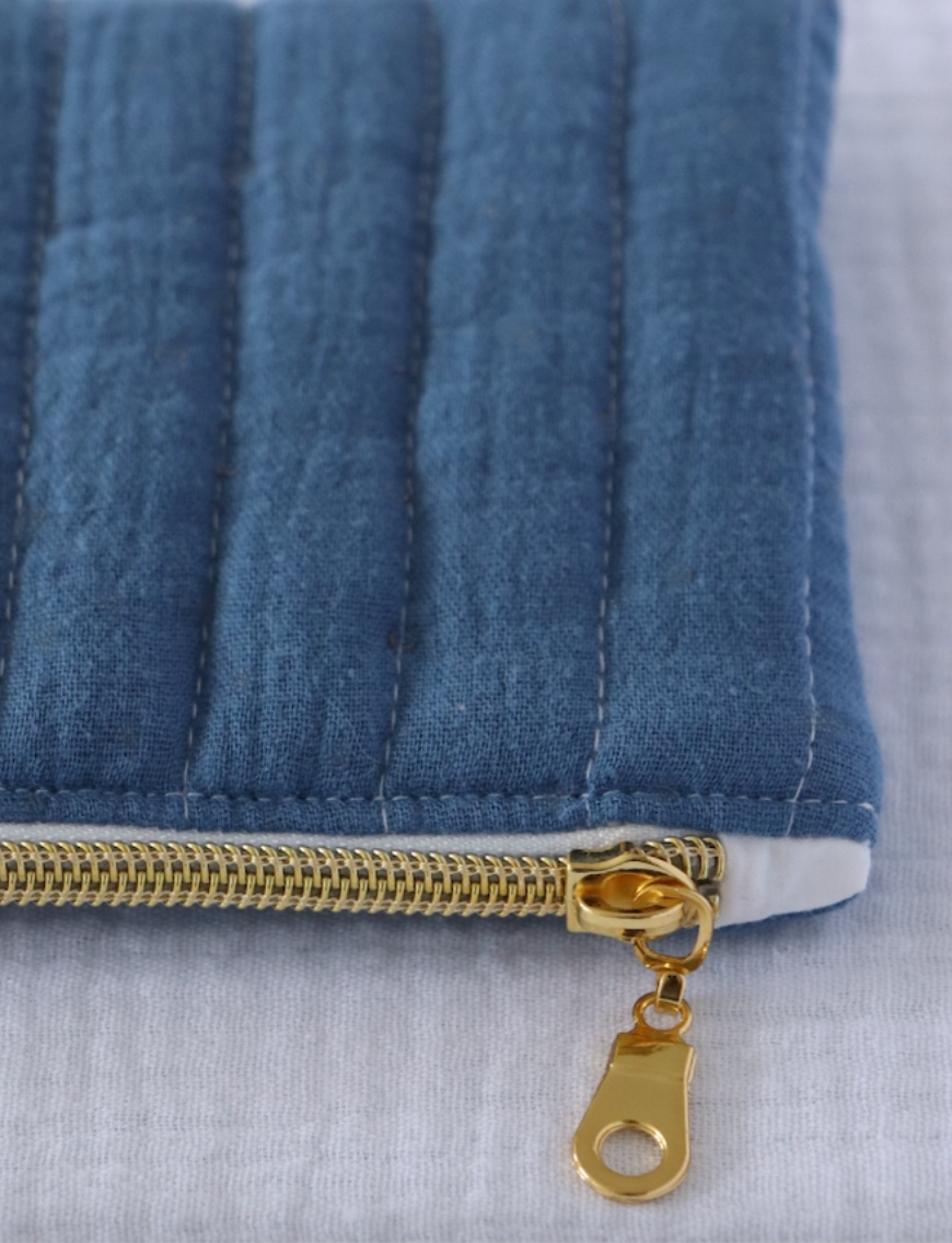Pochette ordinateur - Gaze de Coton Uni