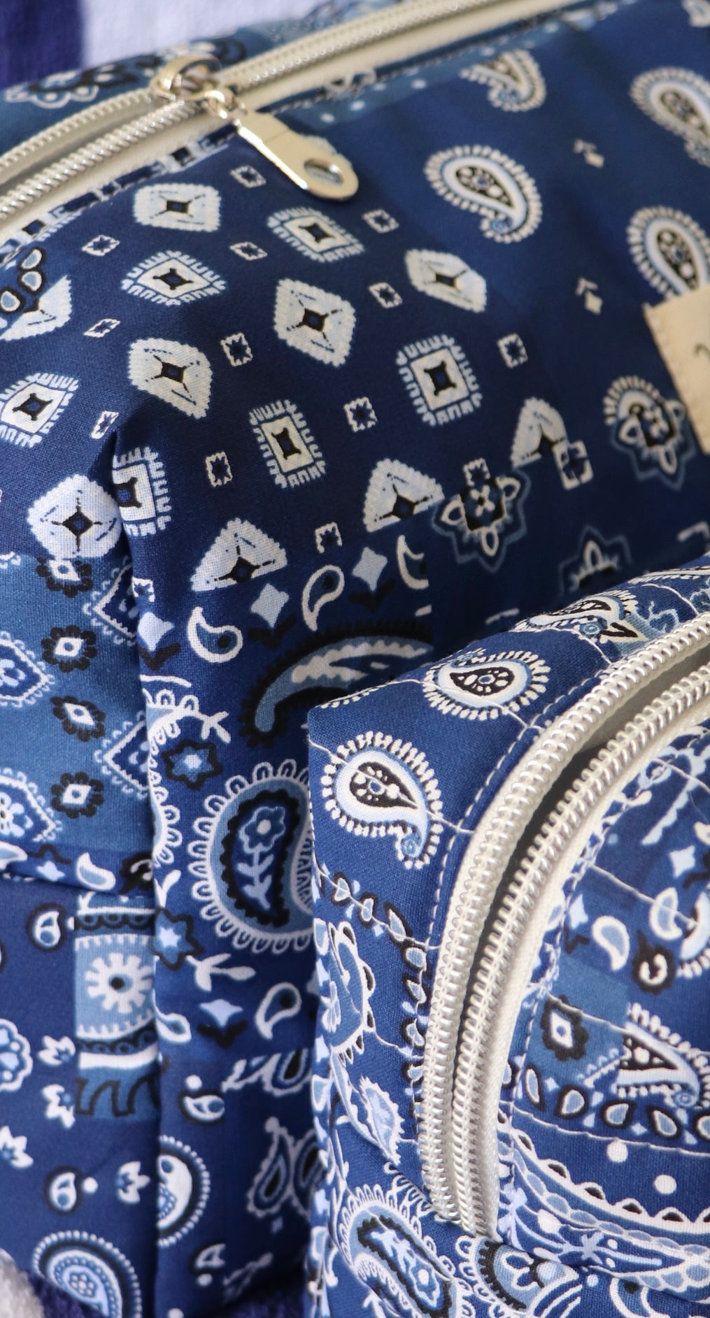 Vanity - motif bandana bleu