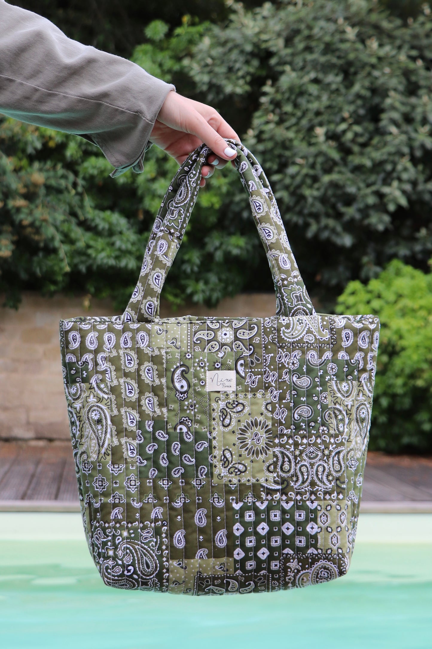 Sac - motif bandana vert