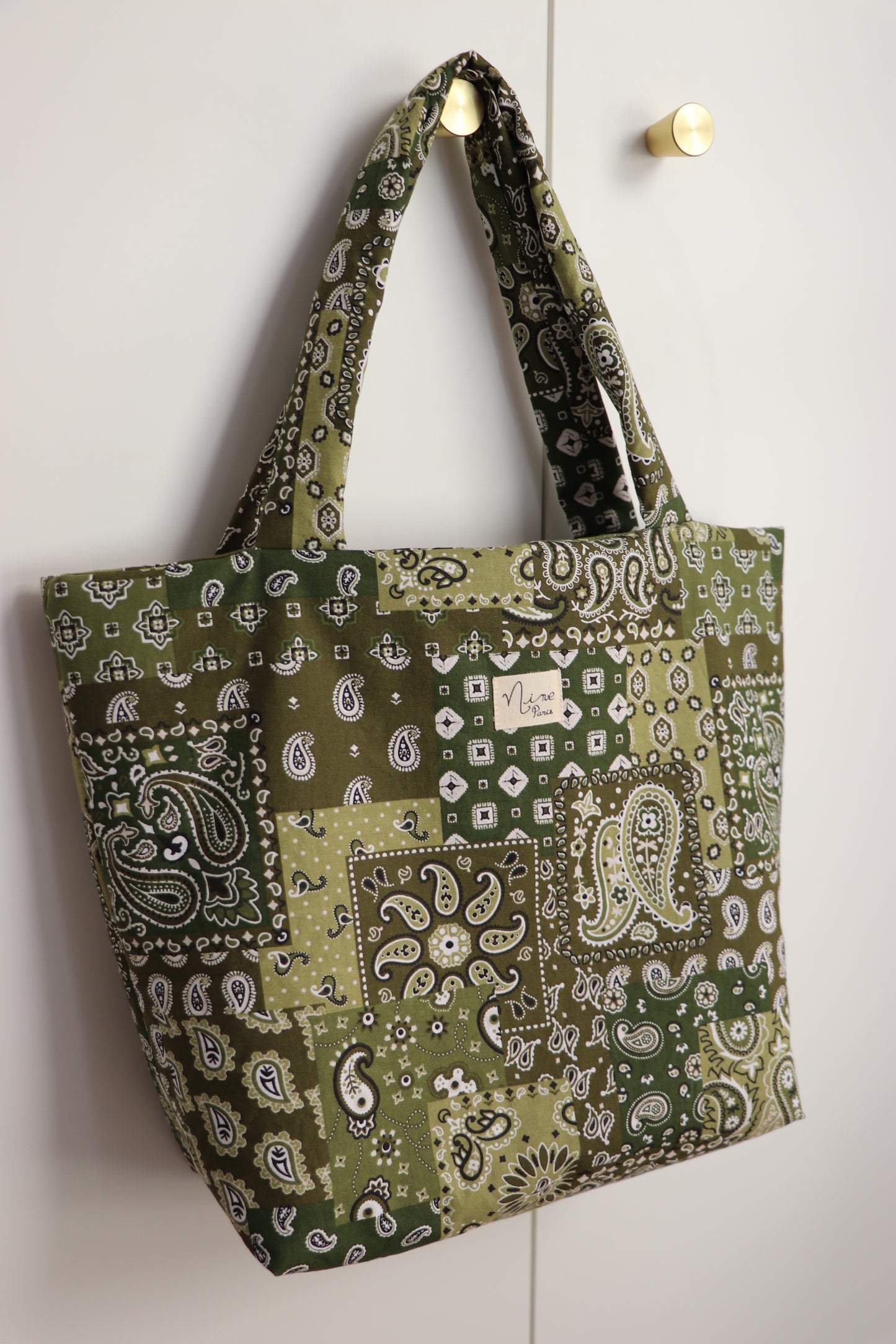 Sac - motif bandana vert