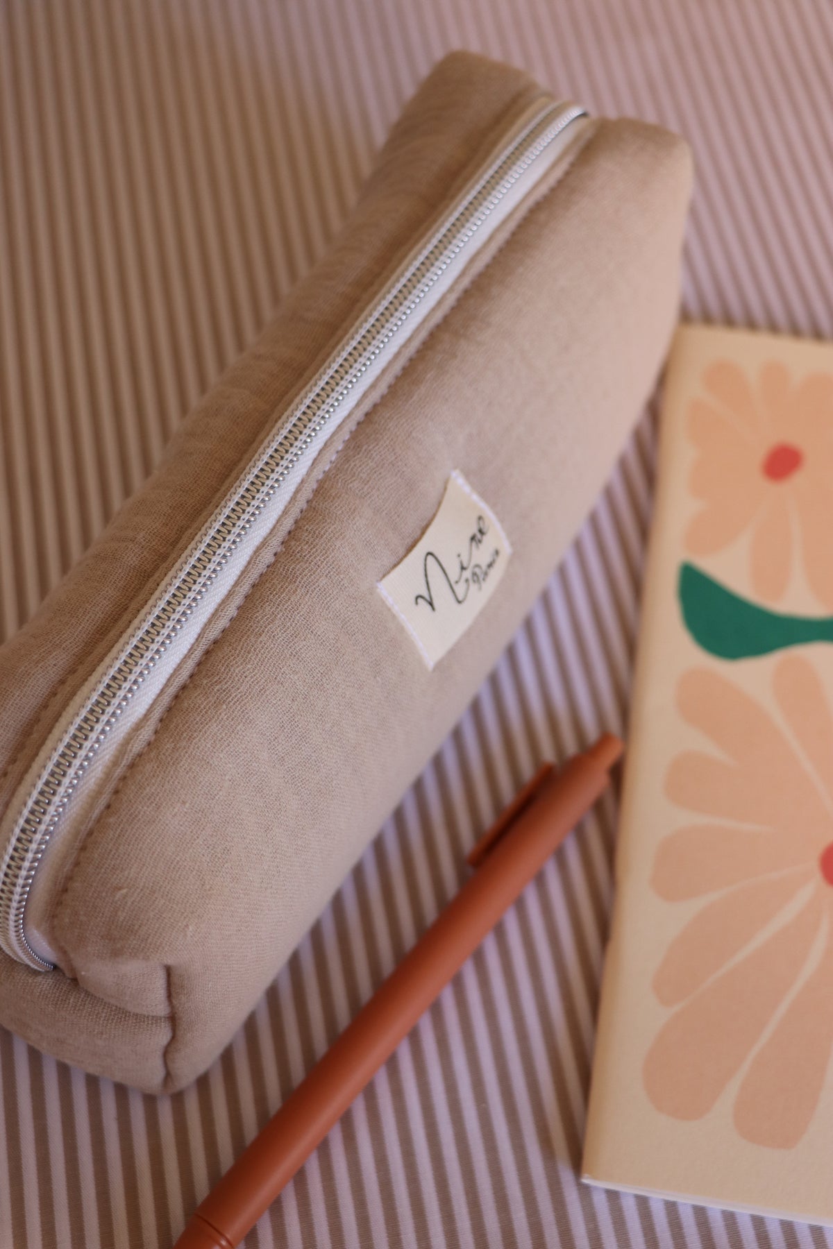 Trousse scolaire - Gaze de coton Uni