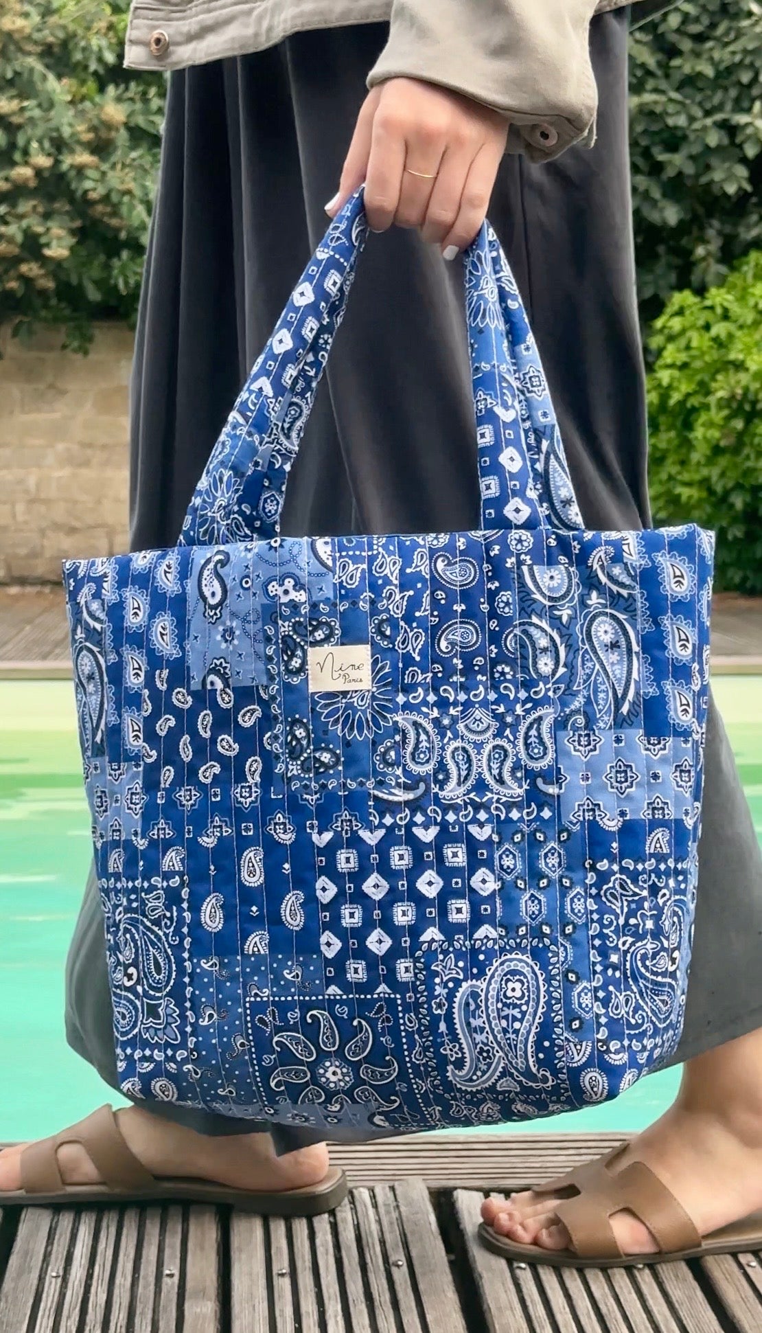 Sac - motif bandana bleu