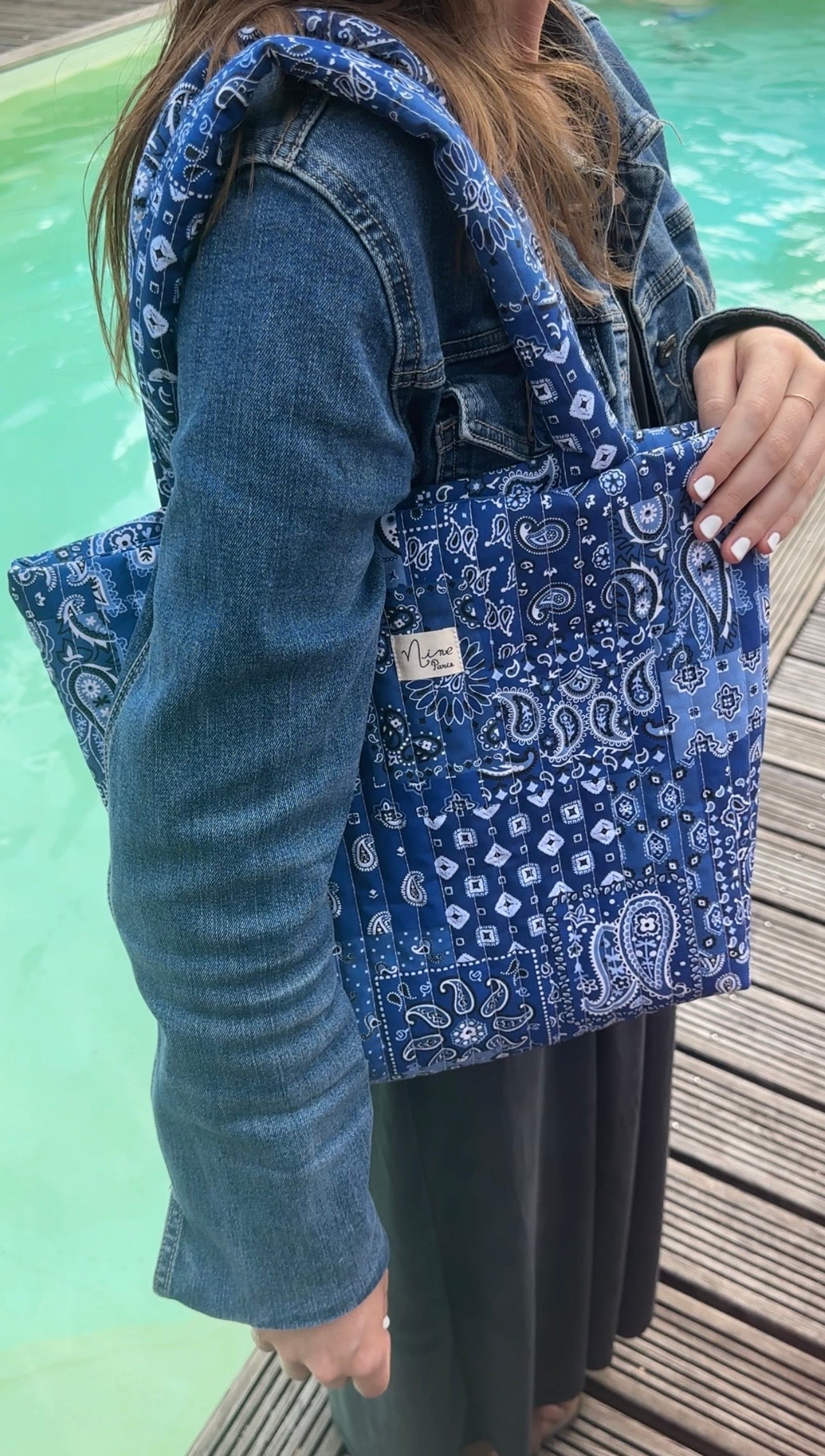 Sac - motif bandana bleu