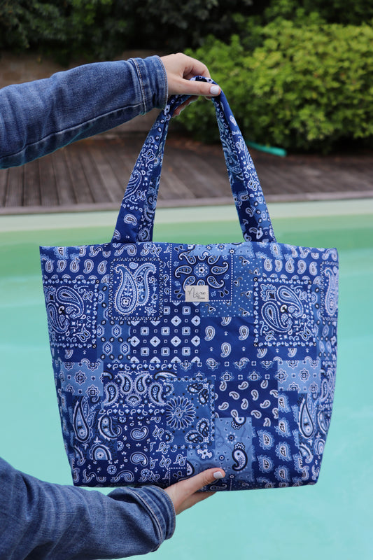 Sac - motif bandana bleu