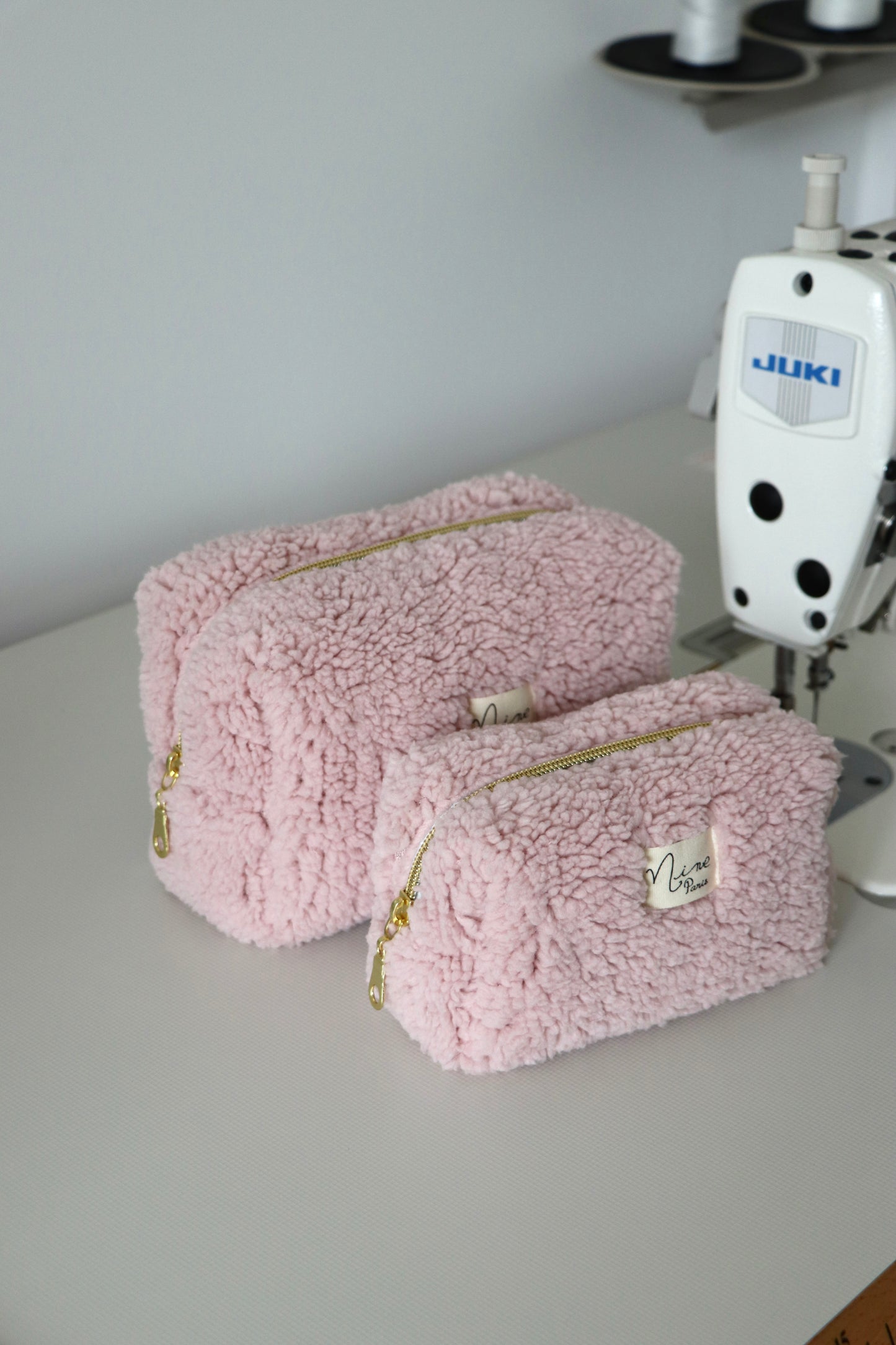 Trousse tissu sherpa – Trousse de toilette douce