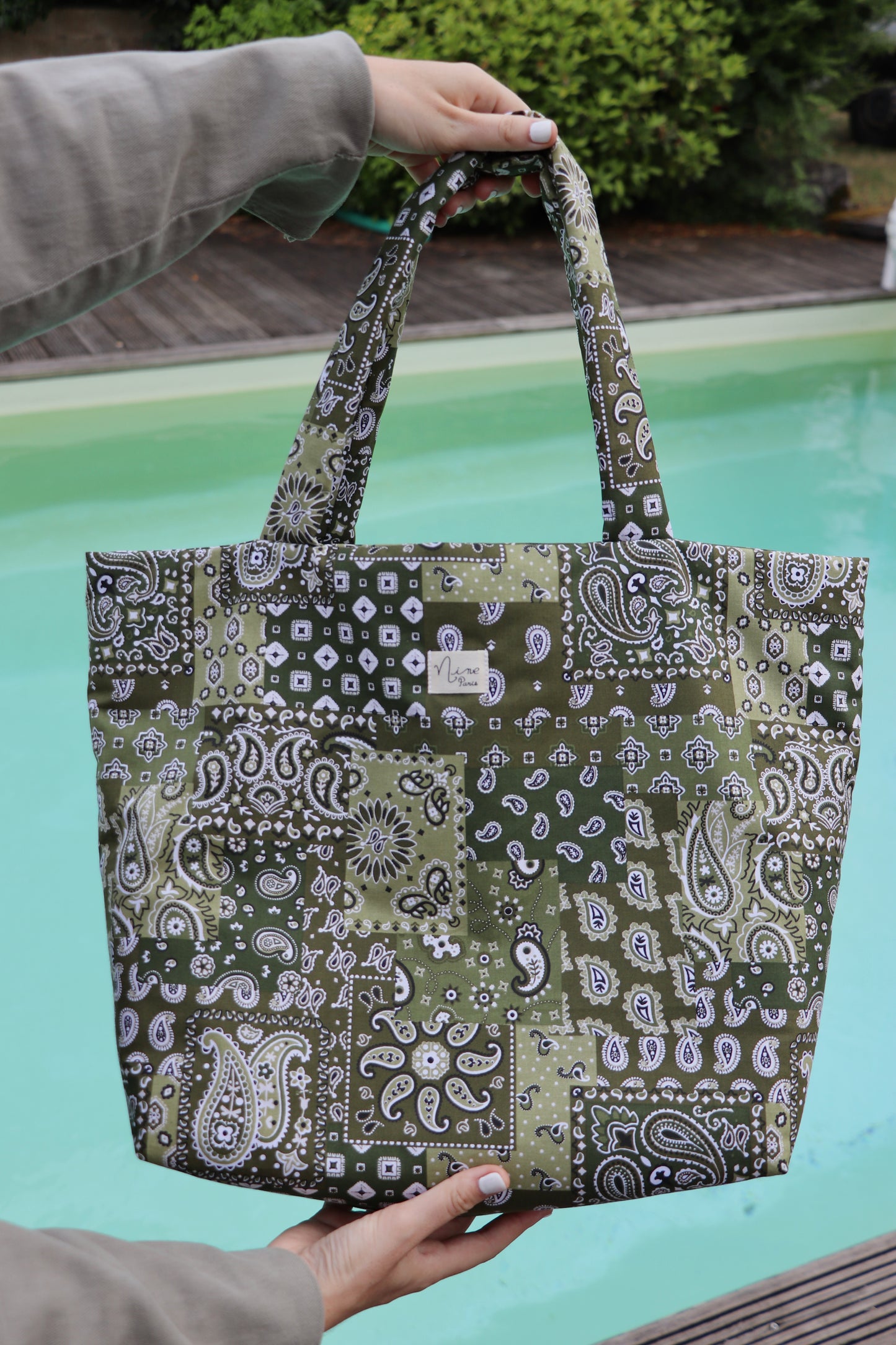 Sac - motif bandana vert