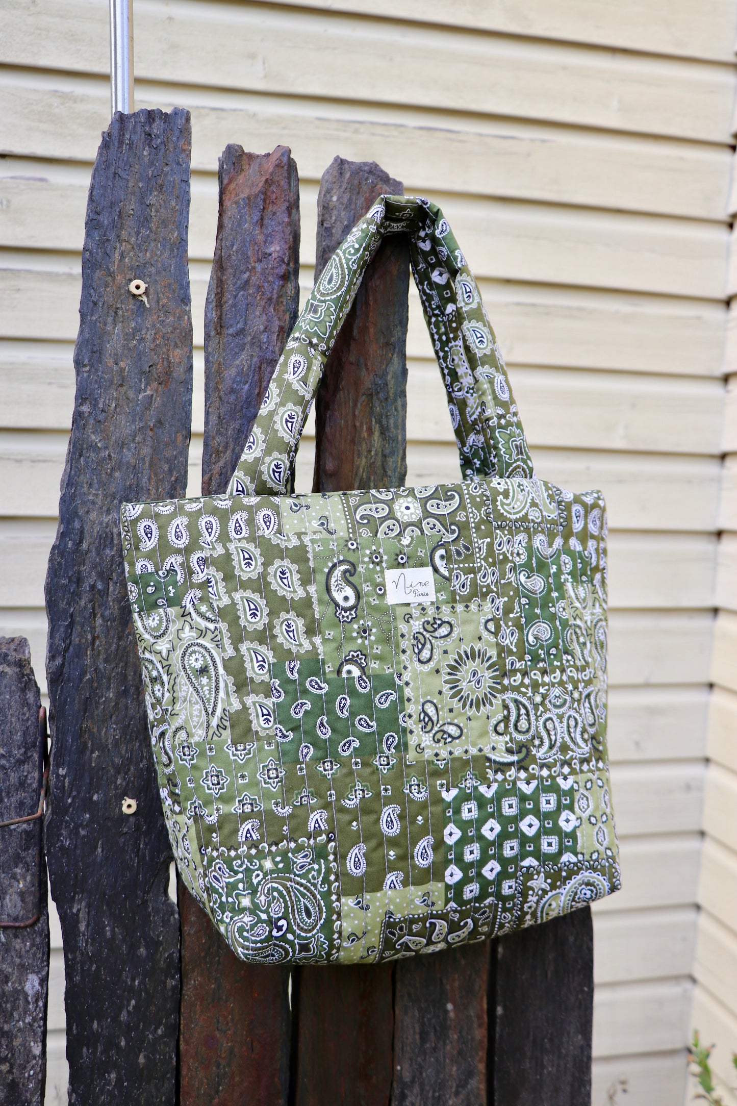 Sac - motif bandana vert