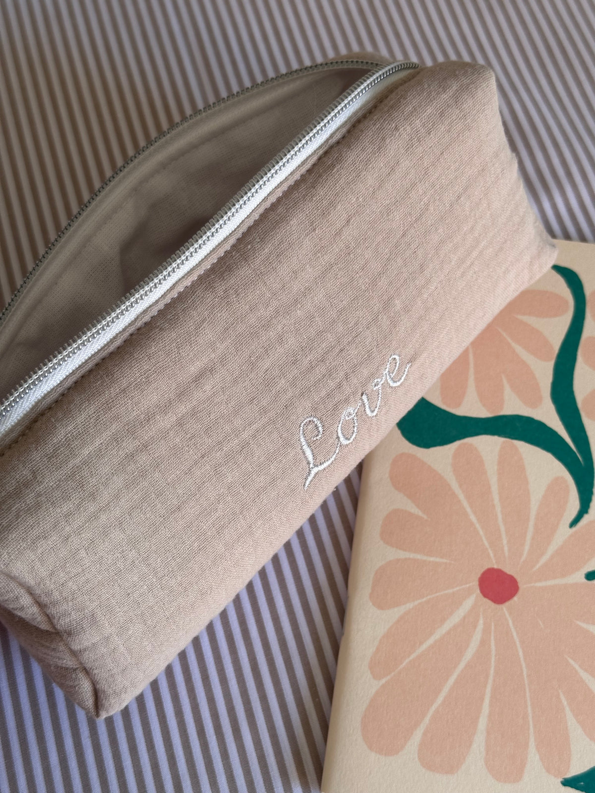 Trousse scolaire - Gaze de coton Uni