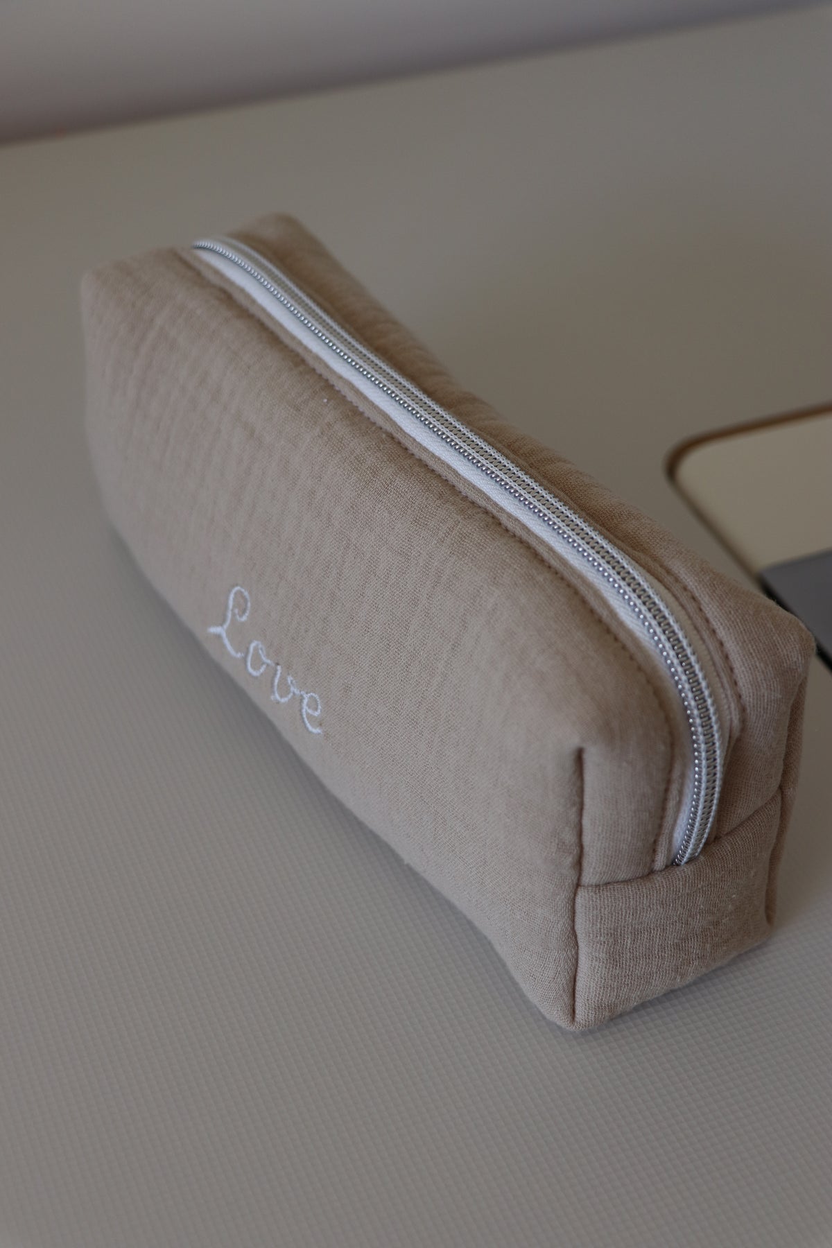 Trousse scolaire - Gaze de coton Uni