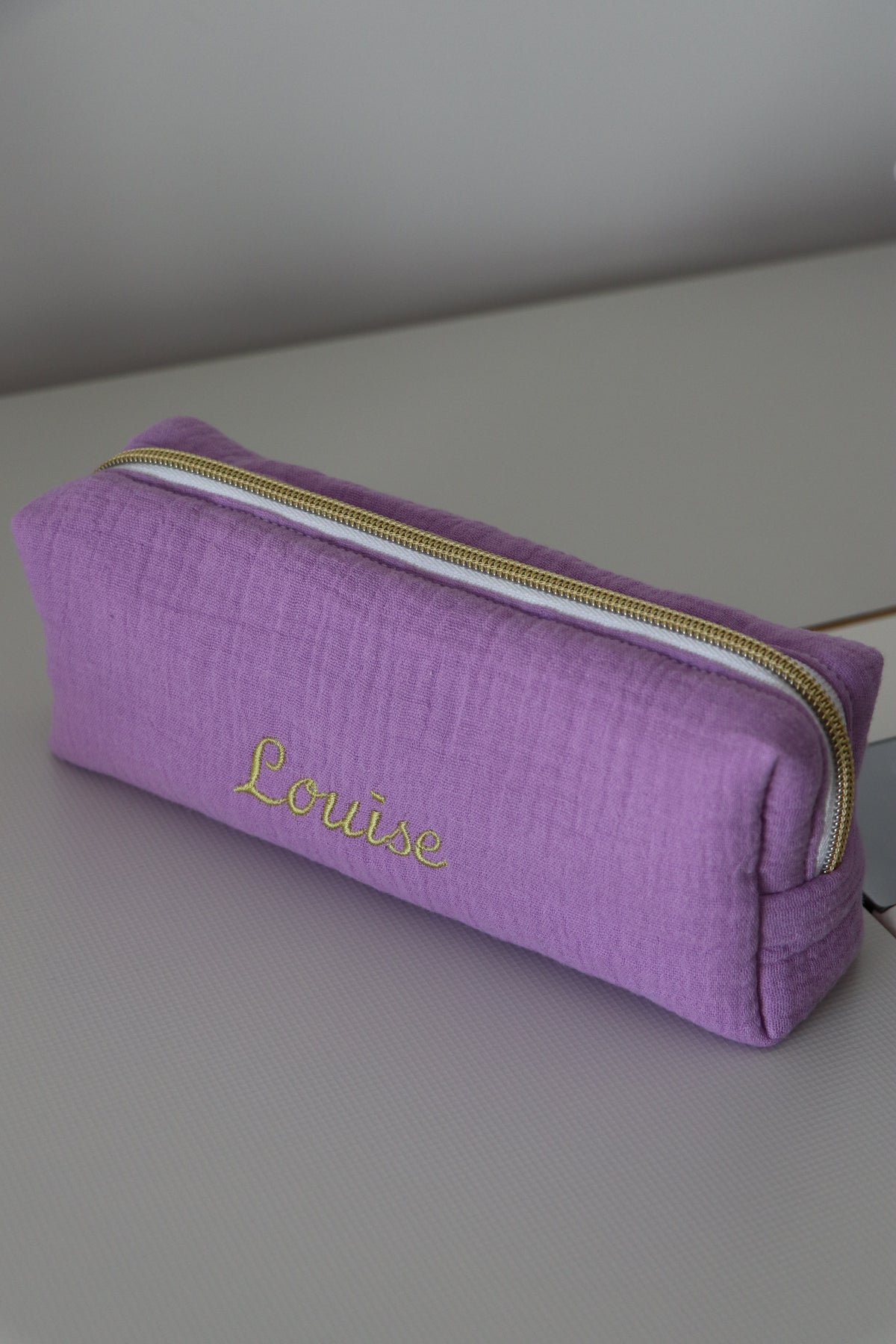 Trousse scolaire - Gaze de coton Uni